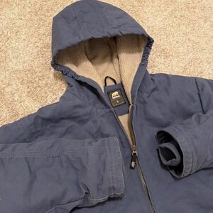 Berne Hooded Utility Work Jacket | Navy‎ Blue | Large